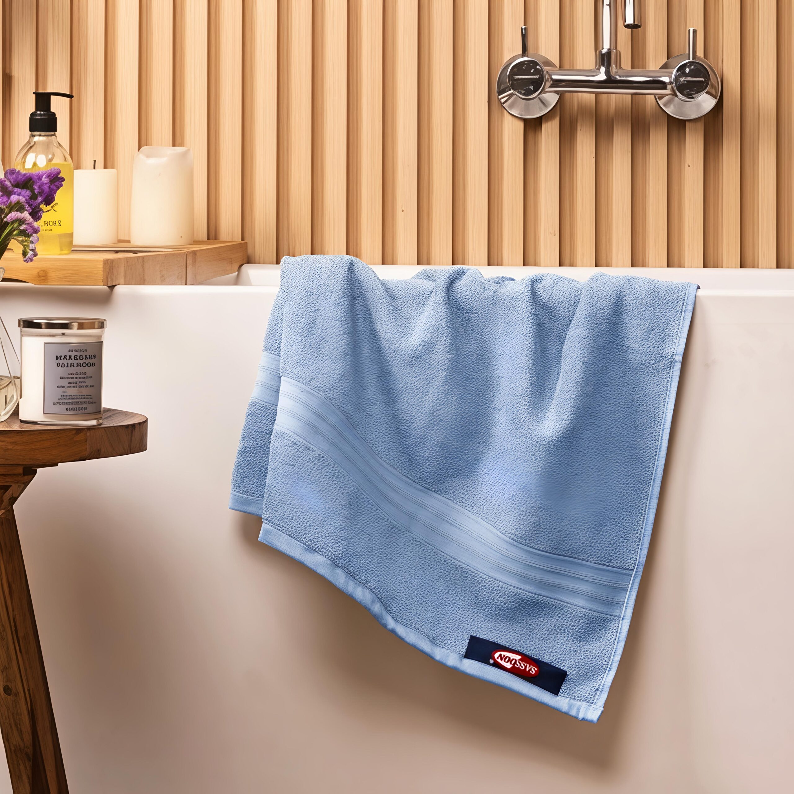 sassoon kama bath towel-light blue