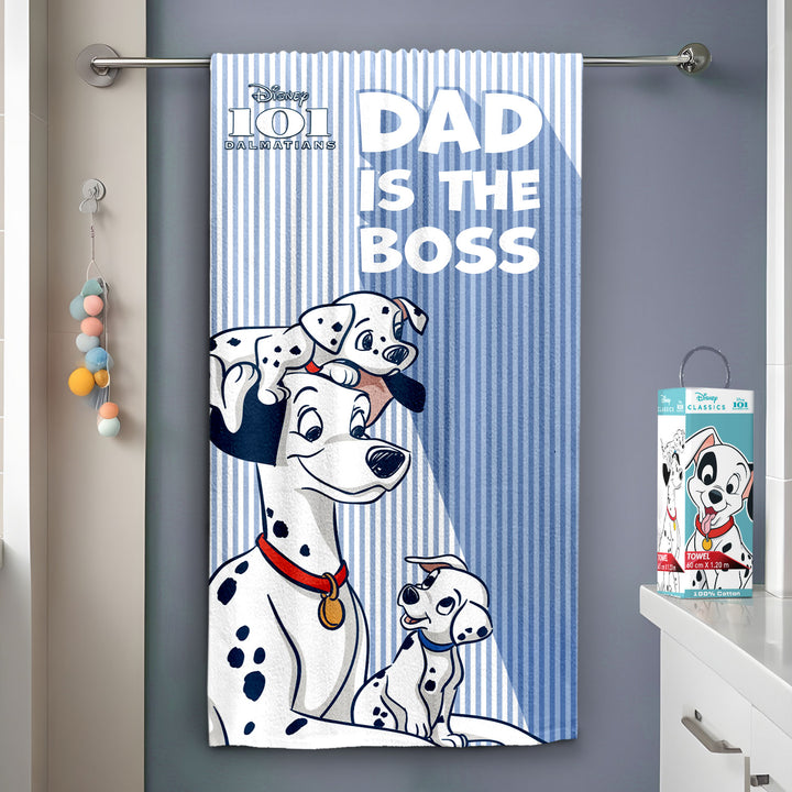 Disney 101 Dalmatians Dad Is The Boss Bath Towel