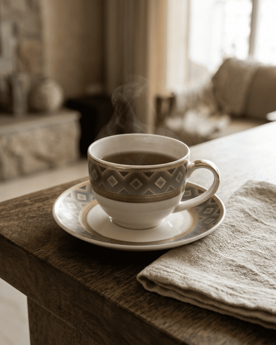 Ceramic Tea Cup And Saucer Set