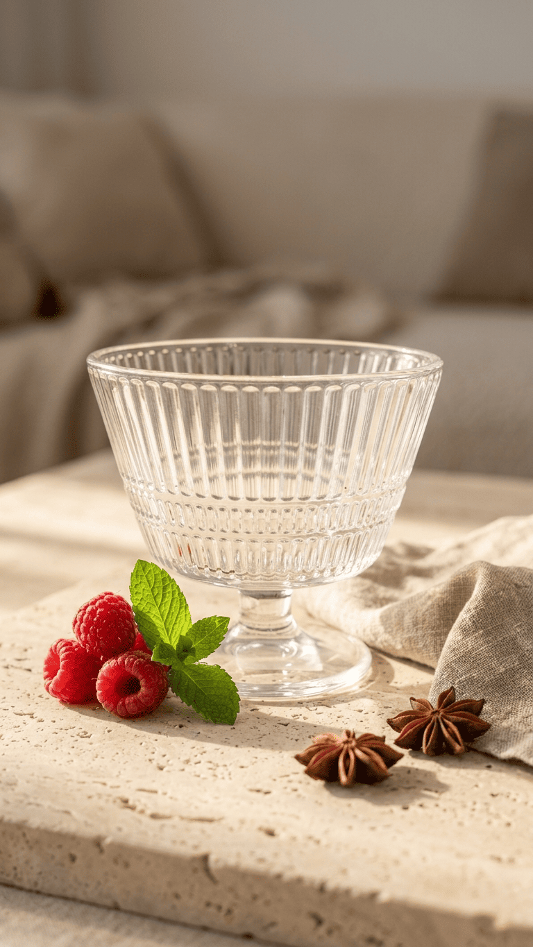 Clear Glass Pedestal Bowl