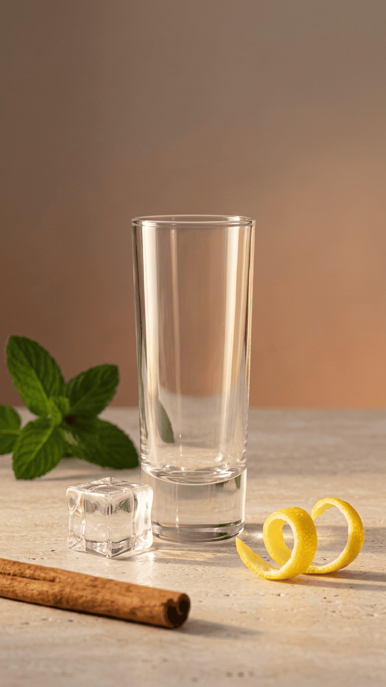 Clear Glass Drinking Glass