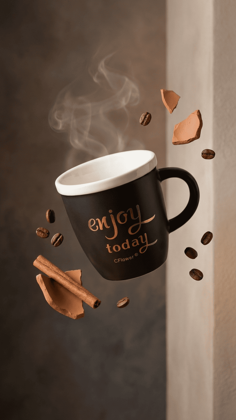 Motivational Ceramic Mug Set - 3 Pieces