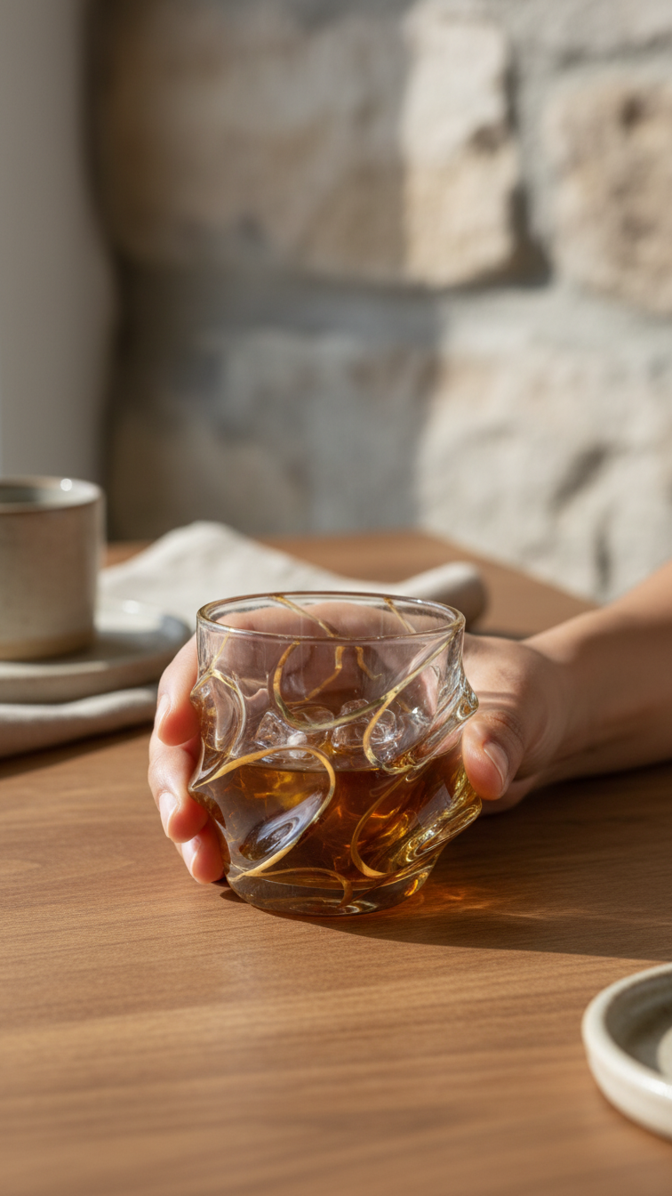 Artistic Gold Bohemia Glass