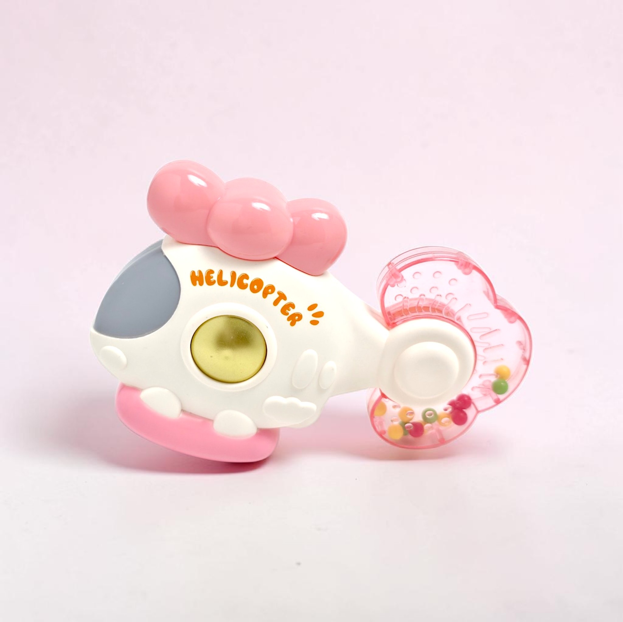 Helicopter Toy with Pink Bow