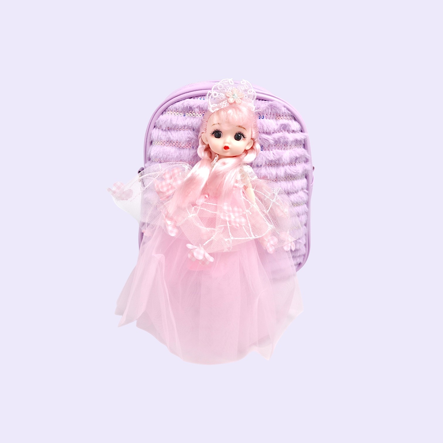 Pink Princess Doll With Carrier Backpack