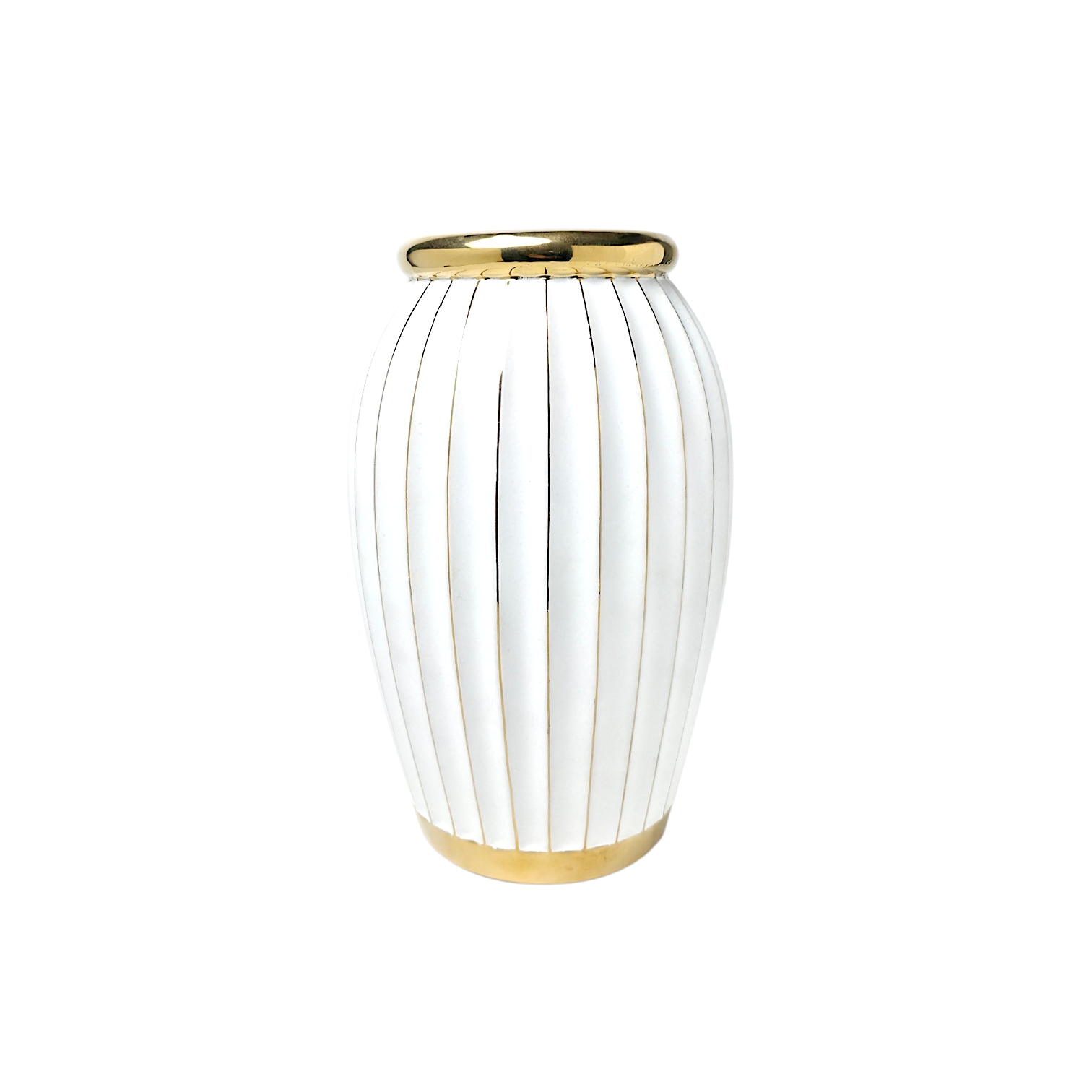 White and Gold Decorative Vase