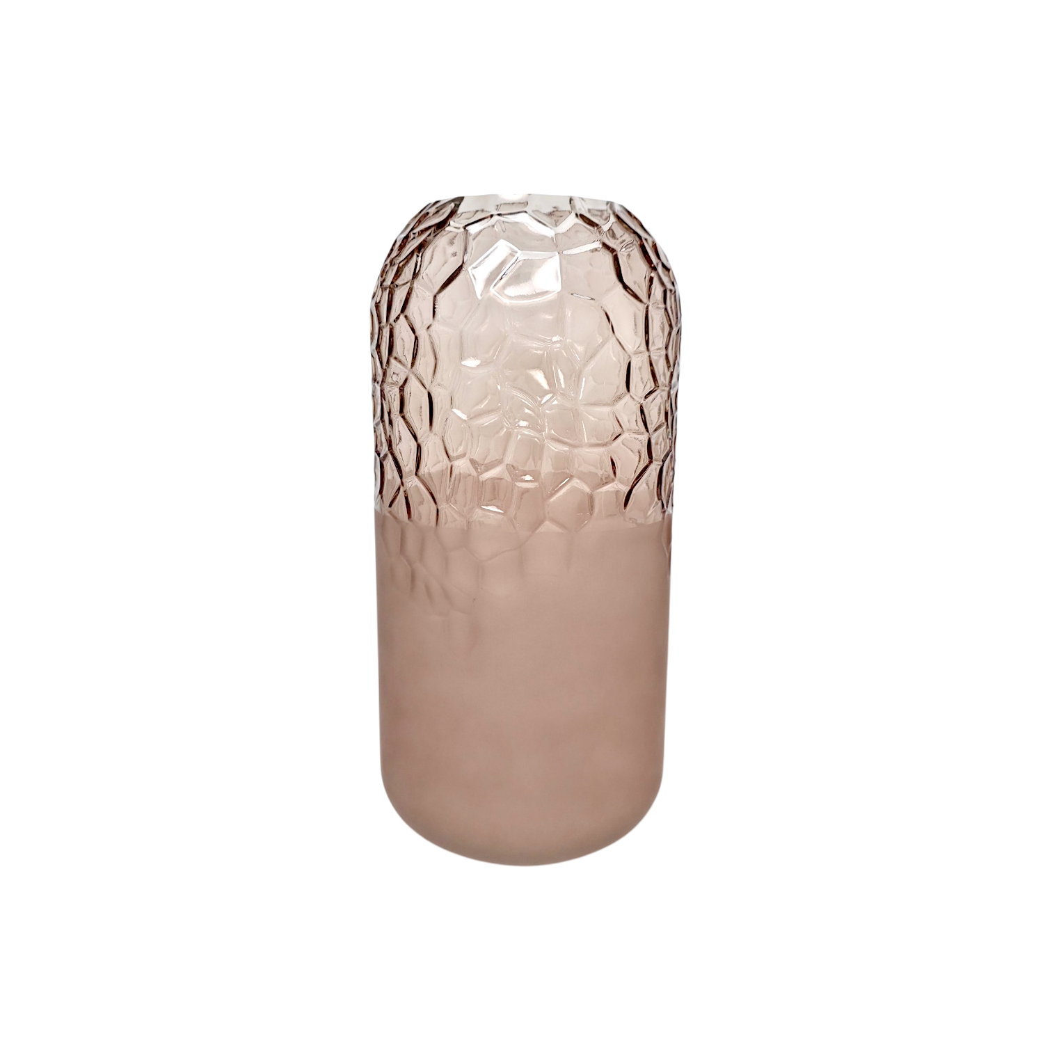 Textured Glass Cylinder Vase
