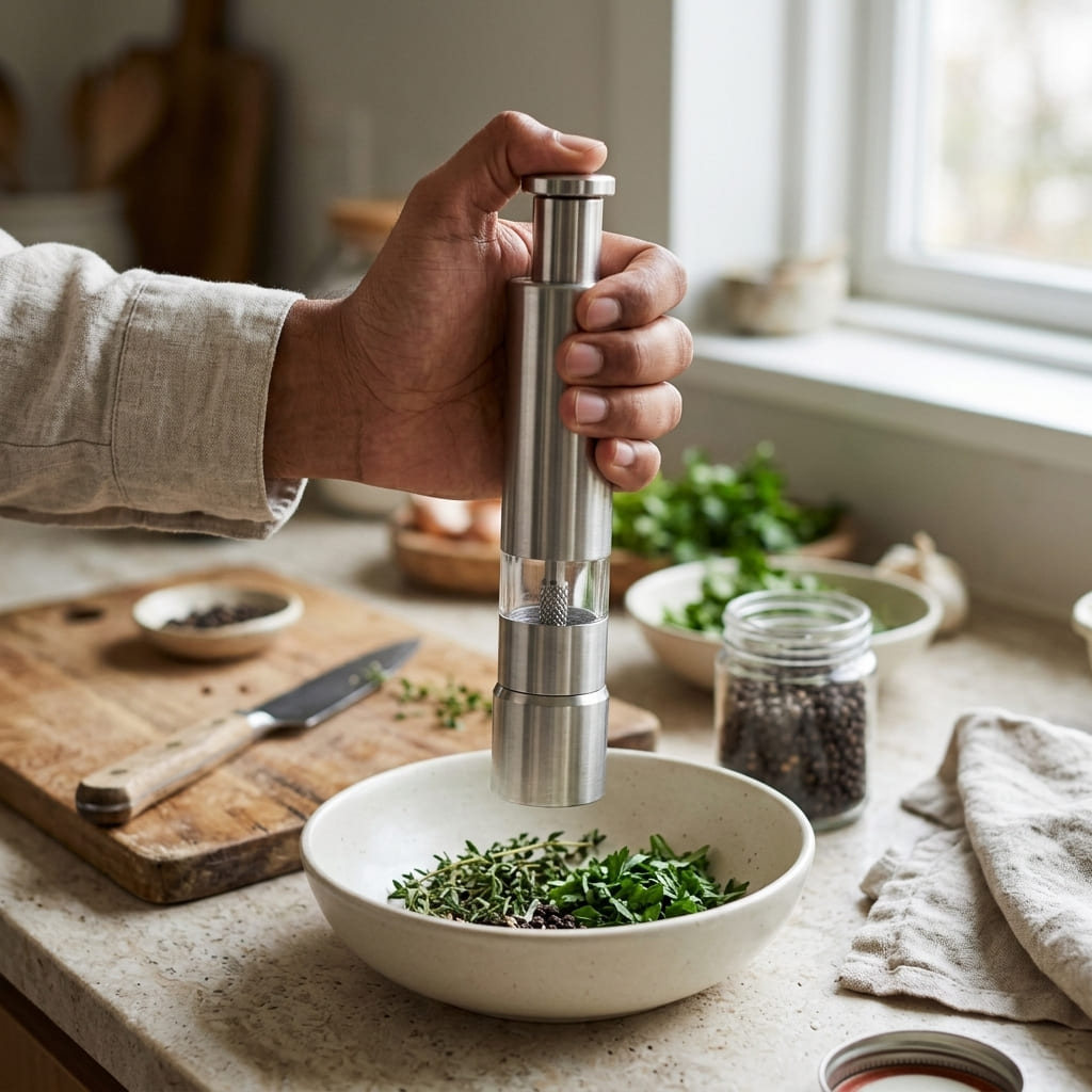 Stainless Steel Salt And Pepper Mill Grinder