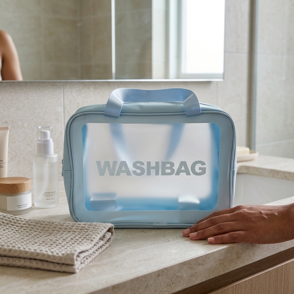 Transparent Wash Bag with Handles