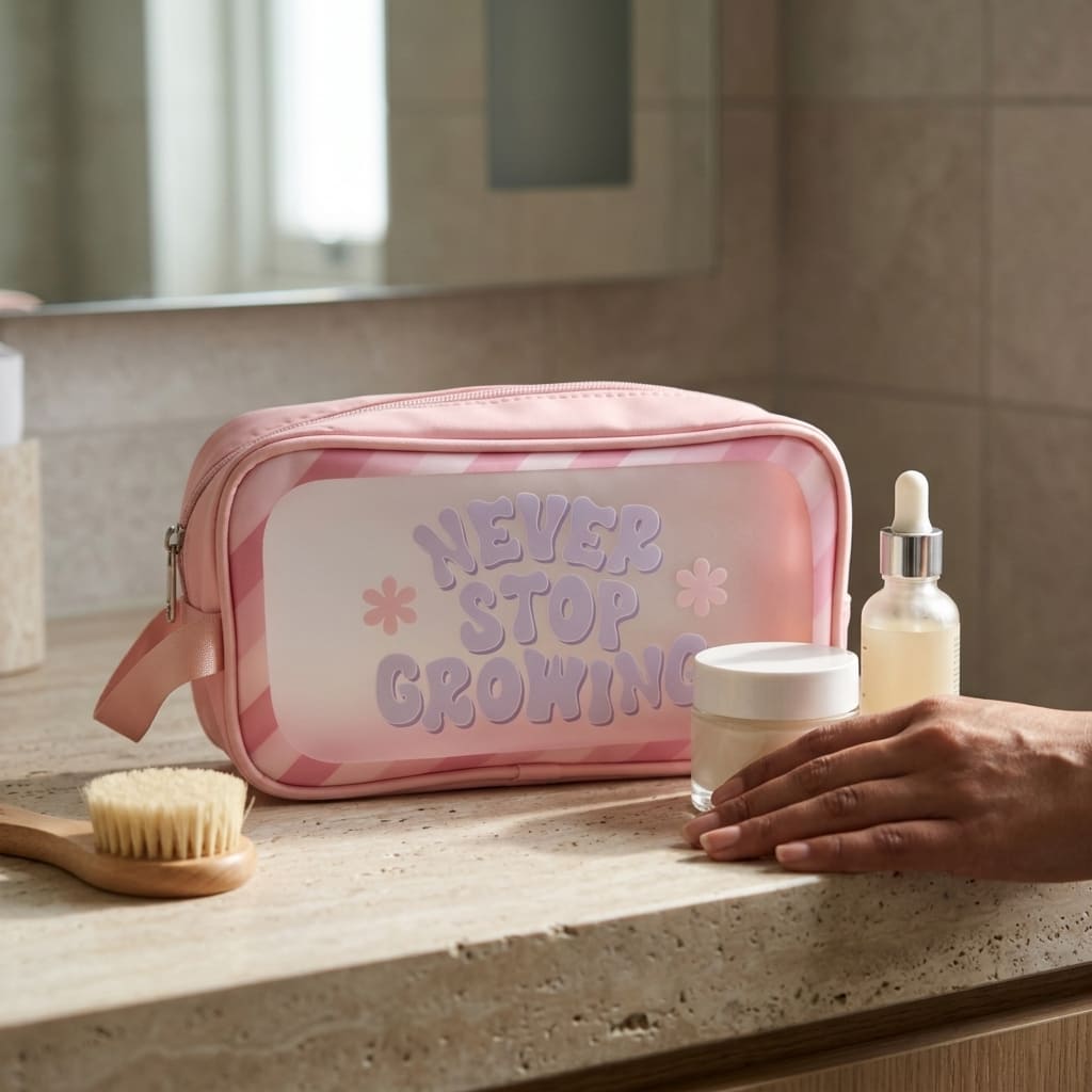 Never Stop Growing Cosmetic Pouch